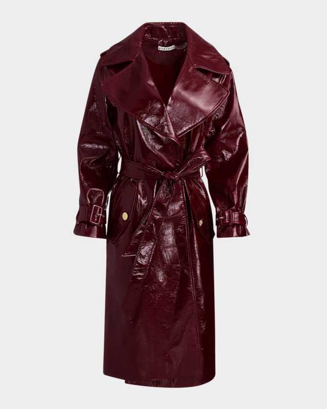 Nevada Vegan Leather Trench Coat